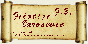 Filotije Barošević vizit kartica